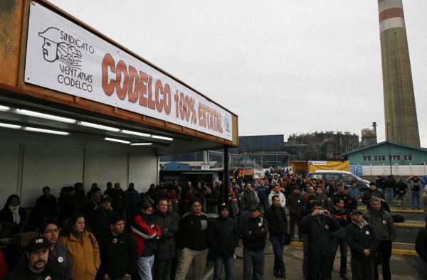 Protesta_trabajadores_chilena_Codelco